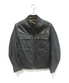 dunhill（ダンヒル）の古着「レザー切替ジャケット 52838」｜ブラック