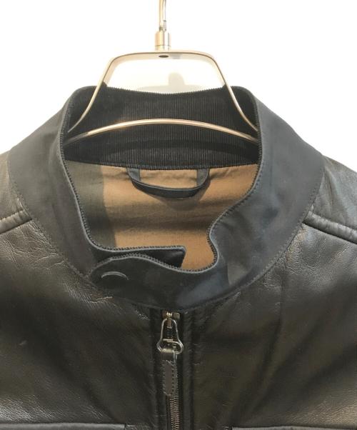 dunhill（ダンヒル）dunhill (ダンヒル) レザー切替ジャケット 52838 ブラック サイズ:XSの古着・服飾アイテム