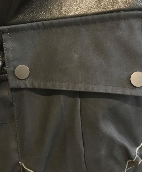 dunhill（ダンヒル）dunhill (ダンヒル) レザー切替ジャケット 52838 ブラック サイズ:XSの古着・服飾アイテム