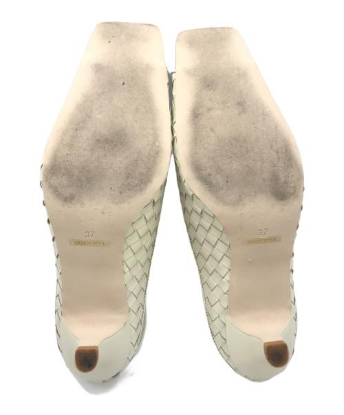 ETRE TOKYO（エトレトウキョウ）ETRE TOKYO (エトレトウキョウ) ナローストラップレザーメッシュミール アイボリー サイズ:37の古着・服飾アイテム