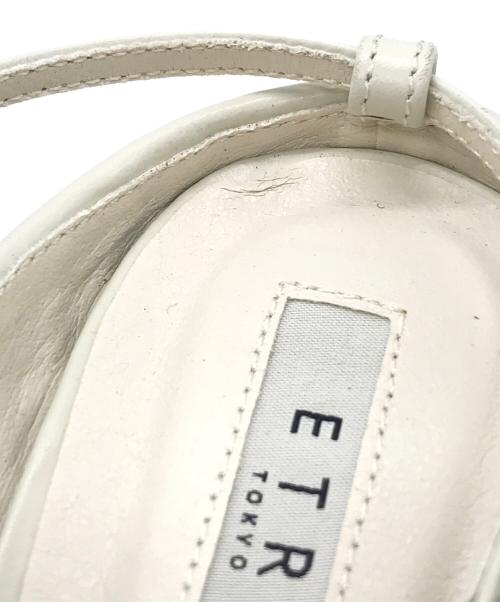 ETRE TOKYO（エトレトウキョウ）ETRE TOKYO (エトレトウキョウ) ナローストラップレザーメッシュミール アイボリー サイズ:37の古着・服飾アイテム