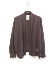 SHAREEF（シャリーフ）の古着「ライブラリークロス ドレープカーディガン　21315046」｜ブラウン