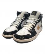 NIKEナイキ）の古着「Air Jordan 1 Mid SE "Metallic Gold"」｜ブラック×ホワイト