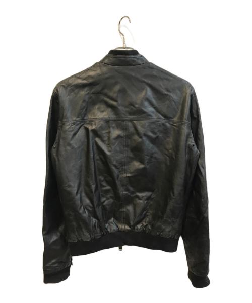 ARMANI EXCHANGE（アルマーニ エクスチェンジ）ARMANI EXCHANGE (アルマーニ エクスチェンジ) ラムレザージャケット ブラック サイズ:Mの古着・服飾アイテム