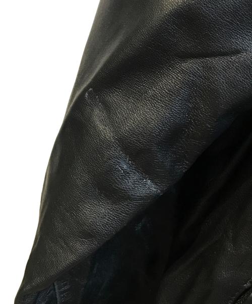 ARMANI EXCHANGE（アルマーニ エクスチェンジ）ARMANI EXCHANGE (アルマーニ エクスチェンジ) ラムレザージャケット ブラック サイズ:Mの古着・服飾アイテム