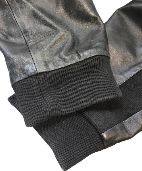 ARMANI EXCHANGE（アルマーニ エクスチェンジ）ARMANI EXCHANGE (アルマーニ エクスチェンジ) ラムレザージャケット ブラック サイズ:Mの古着・服飾アイテム