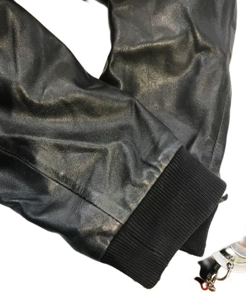 ARMANI EXCHANGE（アルマーニ エクスチェンジ）ARMANI EXCHANGE (アルマーニ エクスチェンジ) ラムレザージャケット ブラック サイズ:Mの古着・服飾アイテム