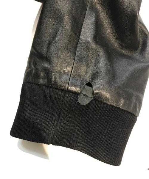 ARMANI EXCHANGE（アルマーニ エクスチェンジ）ARMANI EXCHANGE (アルマーニ エクスチェンジ) ラムレザージャケット ブラック サイズ:Mの古着・服飾アイテム