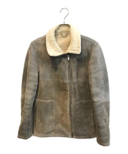 MaxMara（マックスマーラ）MaxMara (マックスマーラ) ムートンジャケット グレー サイズ:44の古着・服飾アイテム