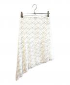provokeプロヴォーク）の古着「stretch lace asymmetry SK PV-040030」｜ホワイト