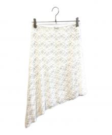 provoke（プロヴォーク）の古着「stretch lace asymmetry SK PV-040030」｜ホワイト