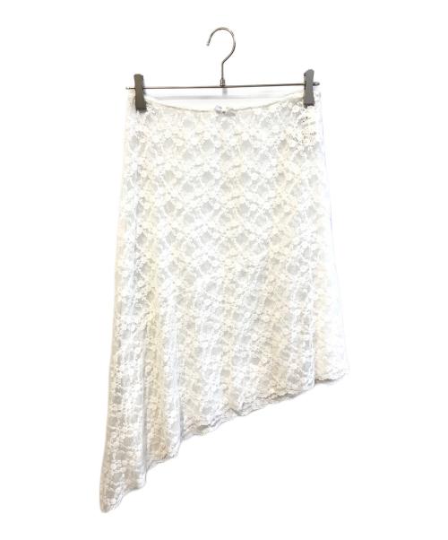 provoke（プロヴォーク）provoke (プロヴォーク) stretch lace asymmetry SK PV-040030 ホワイト サイズ:Freeの古着・服飾アイテム