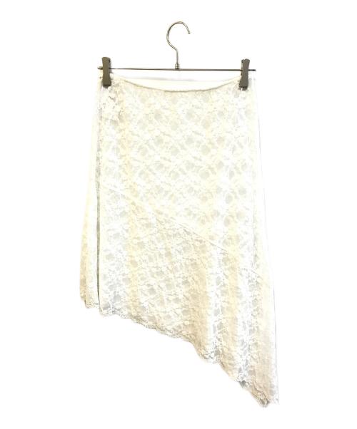 provoke（プロヴォーク）provoke (プロヴォーク) stretch lace asymmetry SK PV-040030 ホワイト サイズ:Freeの古着・服飾アイテム