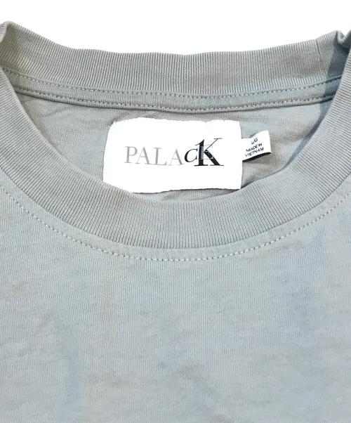 PALACE（パレス）PALACE (パレス) Calvin Klein (カルバンクライン) ロゴTシャツ グレー サイズ:Ｌの古着・服飾アイテム