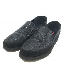 PRADA SPORTS（プラダスポーツ）の古着「スパンコールスリッポン　3S5833」｜ブラック