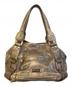 JIMMY CHOOジミーチュウ）の古着「パイソン 型押しトートバッグ」｜ベージュ