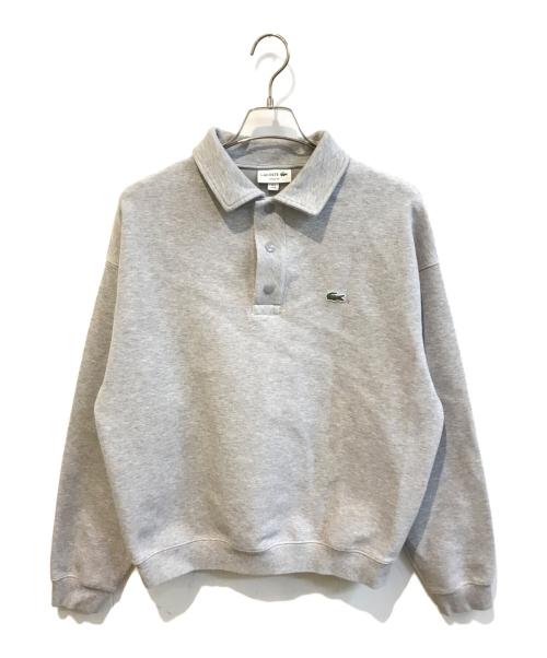 LACOSTE（ラコステ）LACOSTE (ラコステ) ダブルフェイスロングスリーブポロスウェット　SH2821 グレー サイズ:Mの古着・服飾アイテム