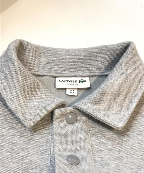 LACOSTE（ラコステ）LACOSTE (ラコステ) ダブルフェイスロングスリーブポロスウェット　SH2821 グレー サイズ:Mの古着・服飾アイテム