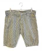 EVISUエヴィス）の古着「ストライプハーフパンツ　2005」｜ネイビー