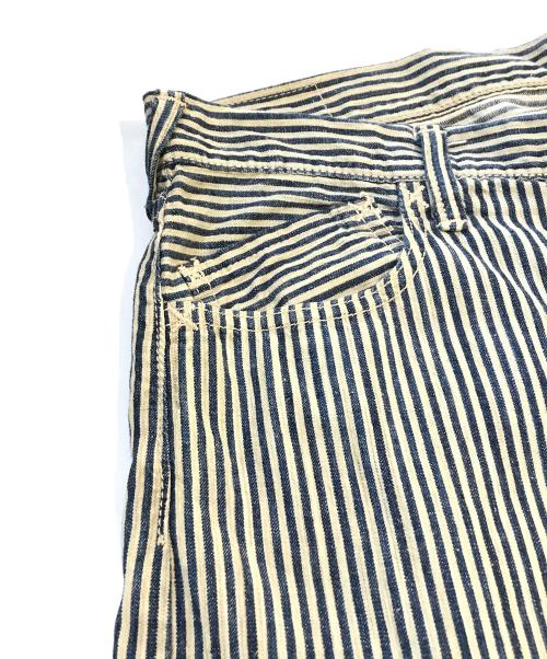 EVISU（エヴィス）EVISU (エヴィス) ストライプハーフパンツ　2005 ネイビー サイズ:91cm (W36)の古着・服飾アイテム