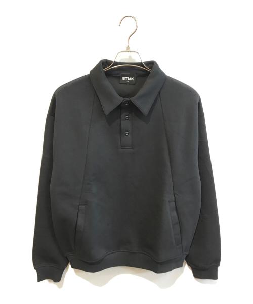 btmk（ビーティーエムケー）BTMK (ビーティーエムケー) SWEAT POLO 	LR018 ブラック サイズ:Mの古着・服飾アイテム