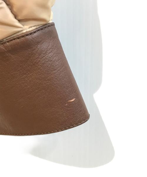 FLAT HEAD（フラット ヘッド）FLAT HEAD (フラット ヘッド) レザー切替ダウンジャケット ベージュ サイズ:Lの古着・服飾アイテム