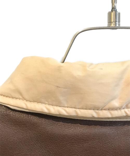 FLAT HEAD（フラット ヘッド）FLAT HEAD (フラット ヘッド) レザー切替ダウンジャケット ベージュ サイズ:Lの古着・服飾アイテム