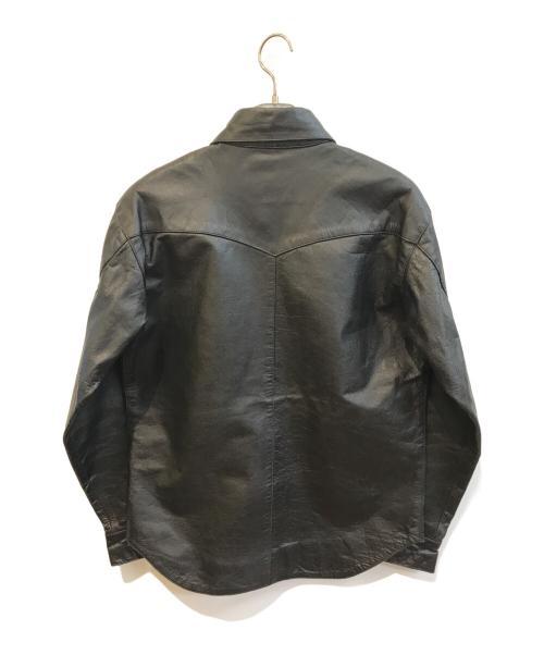 HEAVY FOR BIKERS（ヘビーフォーバイカーズ）HEAVY FOR BIKERS (ヘビーフォーバイカーズ) コンチョ ボタン ウエスタン レザー ジャケット ブラック サイズ:XLの古着・服飾アイテム