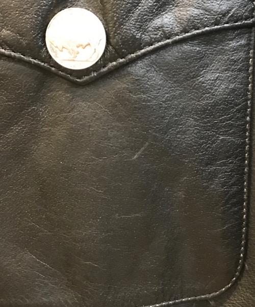 HEAVY FOR BIKERS（ヘビーフォーバイカーズ）HEAVY FOR BIKERS (ヘビーフォーバイカーズ) コンチョ ボタン ウエスタン レザー ジャケット ブラック サイズ:XLの古着・服飾アイテム