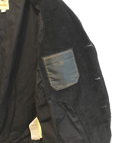 DIESEL（ディーゼル）DIESEL (ディーゼル) コーデュロイジャケット ブラック サイズ:Mの古着・服飾アイテム
