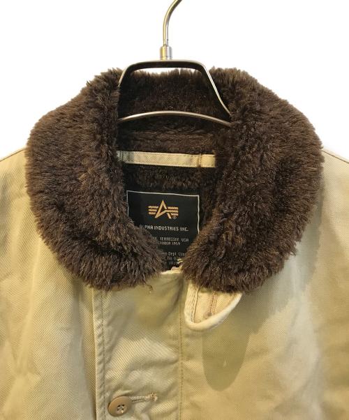 ALPHA（アルファ）ALPHA (アルファ) デッキジャケット 20031-14 ベージュ サイズ:Mの古着・服飾アイテム