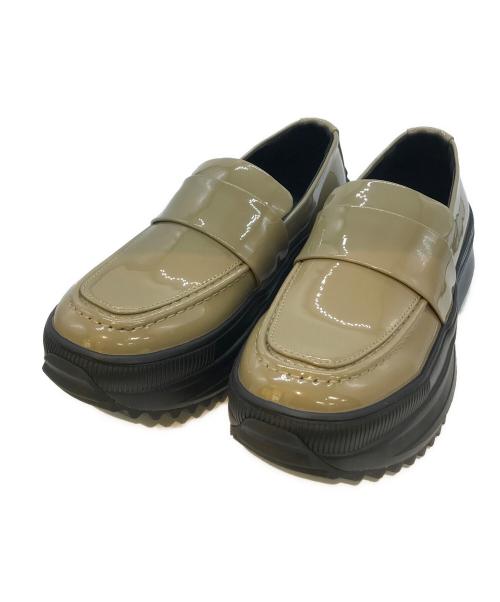 BEARDSLEY（ビアズリー）BEARDSLEY (ビアズリー) エナメルローファー カーキ サイズ:24の古着・服飾アイテム