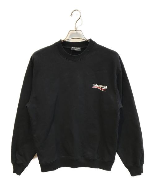 BALENCIAGA（バレンシアガ）BALENCIAGA (バレンシアガ) キャンペーンロゴスウェット ブラック サイズ:Mの古着・服飾アイテム