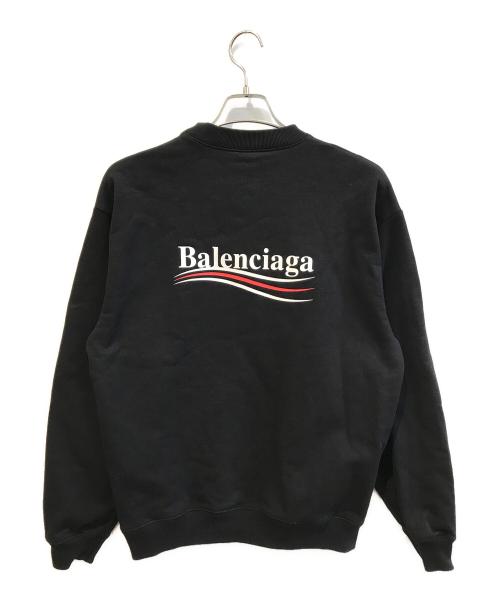BALENCIAGA（バレンシアガ）BALENCIAGA (バレンシアガ) キャンペーンロゴスウェット ブラック サイズ:Mの古着・服飾アイテム