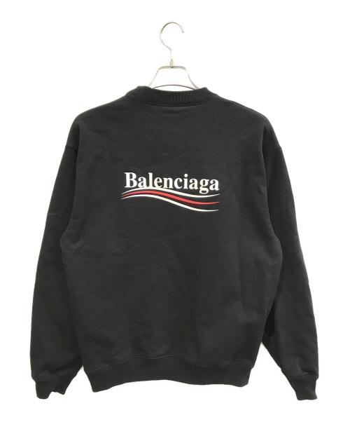 BALENCIAGA（バレンシアガ）BALENCIAGA (バレンシアガ) キャンペーンロゴスウェット ブラック サイズ:Mの古着・服飾アイテム