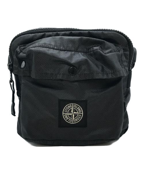 STONE ISLAND（ストーンアイランド）STONE ISLAND (ストーンアイランド) GARMENT DYED BUMBAG ブラックの古着・服飾アイテム