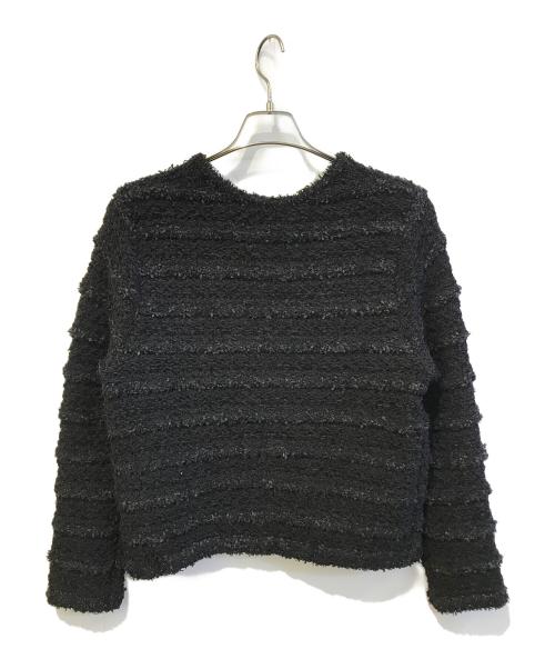 Liesse（リエス）Liesse (リエス) ツイーディーニットカーディガン ブラック サイズ:Free 未使用品の古着・服飾アイテム