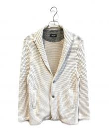 MEN'S BIGI（メンズビギ）の古着「オニワッフルスタンドカラージャケット　M0131UTR006」｜ホワイト