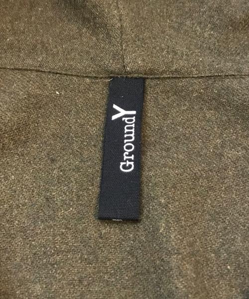 GROUND Y（グラウンドワイ）GROUND Y (グラウンドワイ) ヴィンテージ フラノ ダブルパーカー　GV-J06-103 カーキ サイズ:3の古着・服飾アイテム