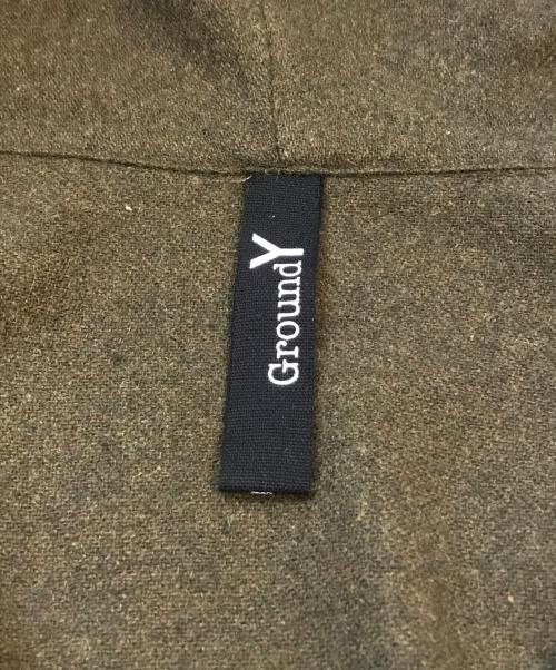 GROUND Y（グラウンドワイ）GROUND Y (グラウンドワイ) ヴィンテージ フラノ ダブルパーカー　GV-J06-103 カーキ サイズ:3の古着・服飾アイテム