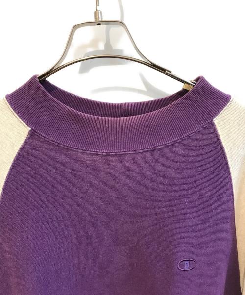 Champion（チャンピオン）Champion (チャンピオン) バイカラースウェット　C8-Q040 パープル×グレー サイズ:Mの古着・服飾アイテム