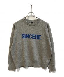 Spick and Span（スピック＆スパン）の古着「ラグランロゴニットプルオーバー」｜グレー