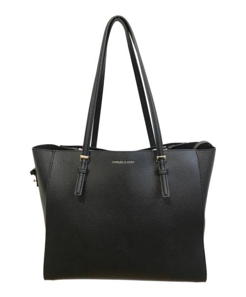 CHARLES & KEITH（チャールズアンドキース）CHARLES & KEITH (チャールズアンドキース) クラッシックダブルハンドルトートバッグ ブラックの古着・服飾アイテム