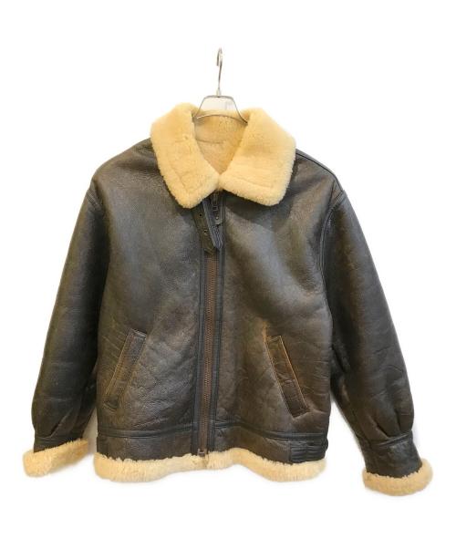 NO BRAND（ノーブランド）NO BRAND (ノーブランド) B-3ムートンジャケット ブラウン サイズ:LLの古着・服飾アイテム