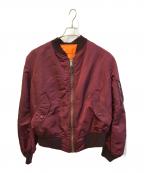 ALPHAアルファ）の古着「MA-1ジャケット　MIL-J-82790J」｜ボルドー
