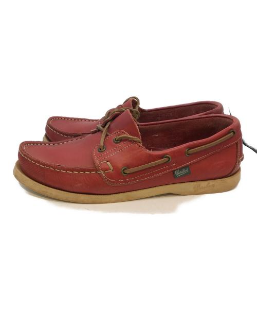 PARABOOT（パラブーツ）PARABOOT (パラブーツ) デッキシューズ　1208 レッド サイズ:25cmの古着・服飾アイテム