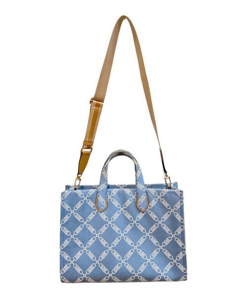 MICHAEL KORS（マイケル・コース）MICHAEL KORS (マイケル・コース) Gigi Large Empire Logo Jacquard Denim Tote Bag　30R4G3GT3U スカイブルーの古着・服飾アイテム