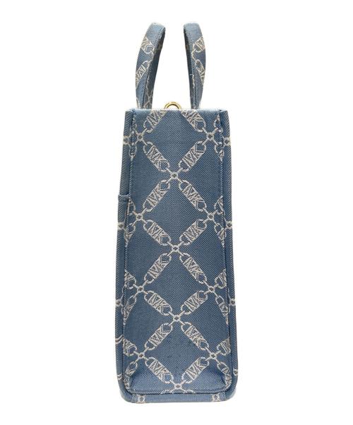 MICHAEL KORS（マイケル・コース）MICHAEL KORS (マイケル・コース) Gigi Large Empire Logo Jacquard Denim Tote Bag　30R4G3GT3U スカイブルーの古着・服飾アイテム