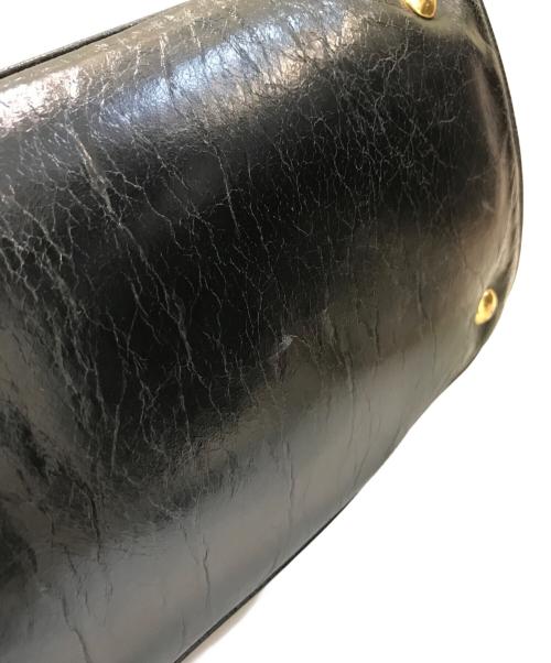 MIU MIU（ミュウミュウ）MIU MIU (ミュウミュウ) レザーハンドバッグ ブラックの古着・服飾アイテム