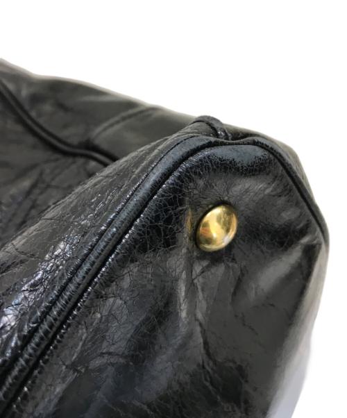 MIU MIU（ミュウミュウ）MIU MIU (ミュウミュウ) レザーハンドバッグ ブラックの古着・服飾アイテム